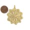 The Bead Chest Brass 10-Point Baule Star Pendant 41x47mm Ivory Coast African Large Hole Handmade